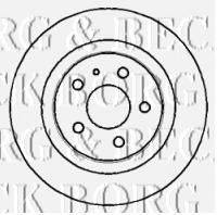 BORG & BECK BBD4308 гальмівний диск