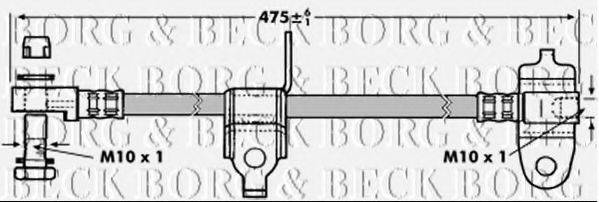 BORG & BECK BBH6996 Гальмівний шланг