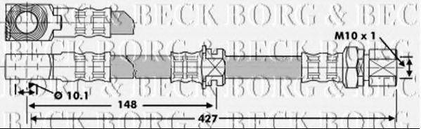 BORG & BECK BBH6829 Гальмівний шланг