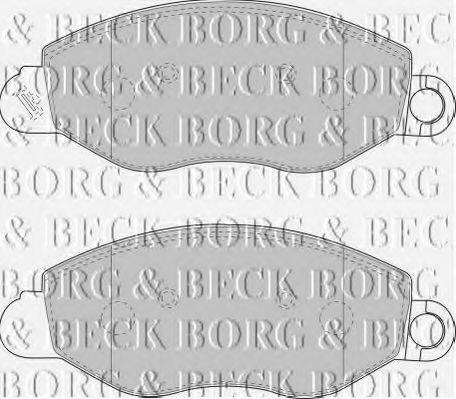 BORG & BECK BBP1714 Комплект гальмівних колодок, дискове гальмо