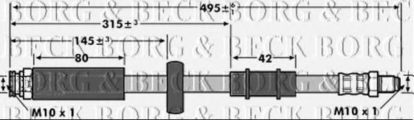 BORG & BECK BBH6909 Гальмівний шланг