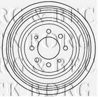 BORG & BECK BBR7196 Гальмівний барабан