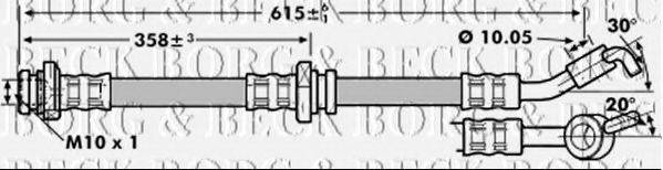 BORG & BECK BBH7136 Гальмівний шланг