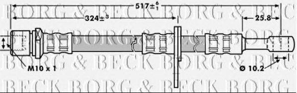 BORG & BECK BBH7202 Гальмівний шланг