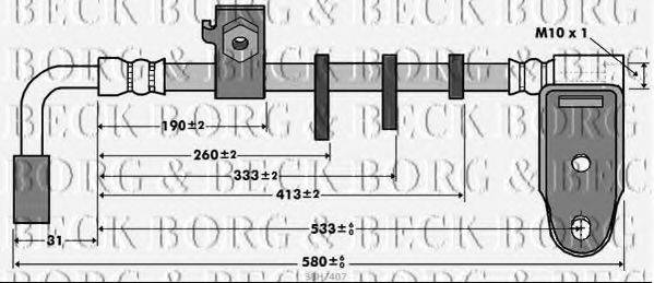 BORG & BECK BBH7407 Гальмівний шланг