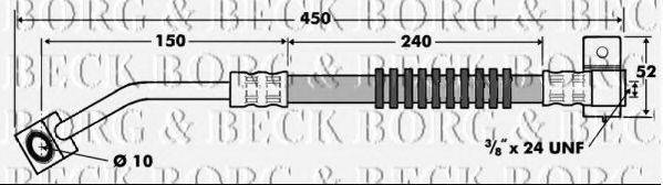 BORG & BECK BBH7412 Гальмівний шланг