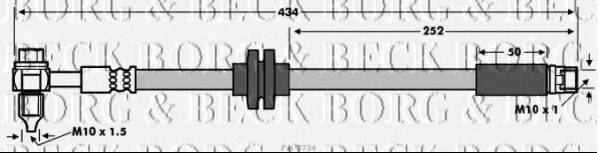 BORG & BECK BBH7734 Гальмівний шланг