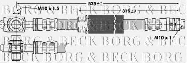 BORG & BECK BBH6722 Гальмівний шланг