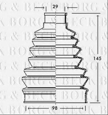 BORG & BECK BCB2284 Пильовик, приводний вал