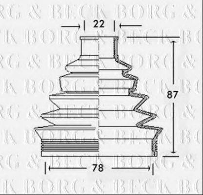 BORG & BECK BCB2285 Пильовик, приводний вал