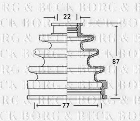 BORG & BECK BCB2298 Пильовик, приводний вал