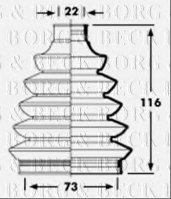 BORG & BECK BCB2359 Пильовик, приводний вал