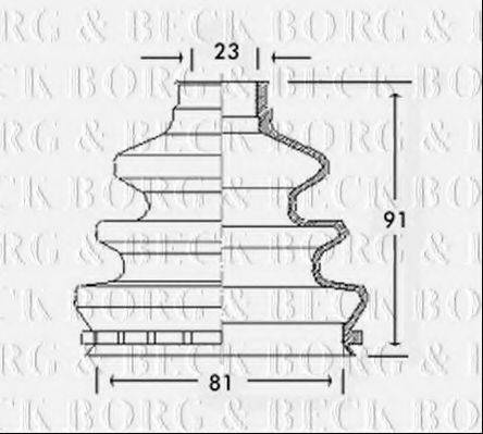 BORG & BECK BCB2529 Пильовик, приводний вал