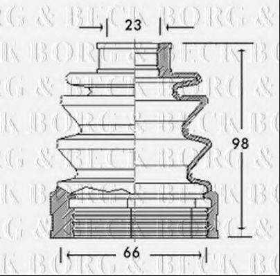 BORG & BECK BCB2617 Пильовик, приводний вал