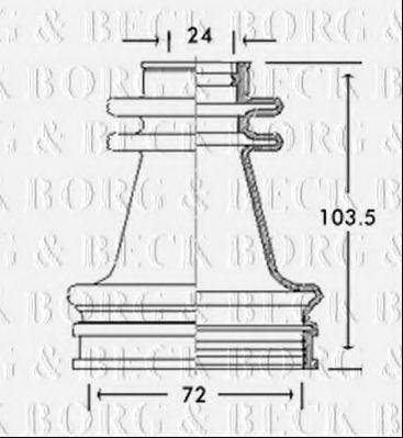 BORG & BECK BCB2638 Пильовик, приводний вал