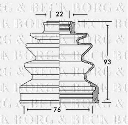 BORG & BECK BCB2662 Пильовик, приводний вал