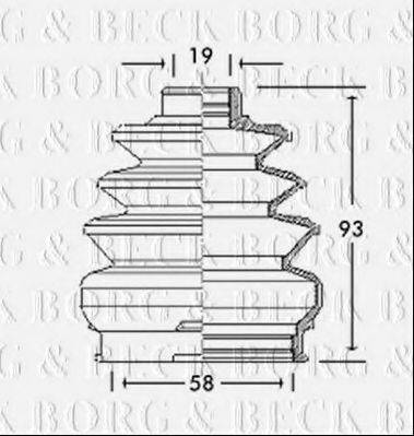 BORG & BECK BCB2767 Пильовик, приводний вал