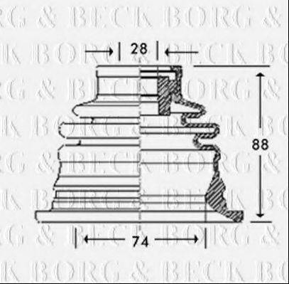 BORG & BECK BCB2780 Пильовик, приводний вал