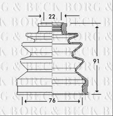 BORG & BECK BCB2781 Пильовик, приводний вал