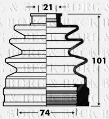 BORG & BECK BCB2841 Пильовик, приводний вал