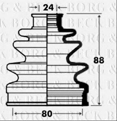 BORG & BECK BCB2869 Пильовик, приводний вал