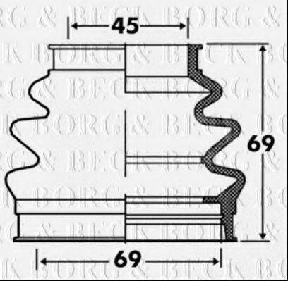 BORG & BECK BCB2885 Пильовик, приводний вал