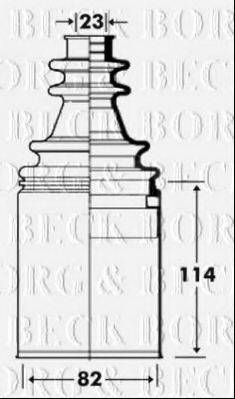 BORG & BECK BCB2915 Пильовик, приводний вал
