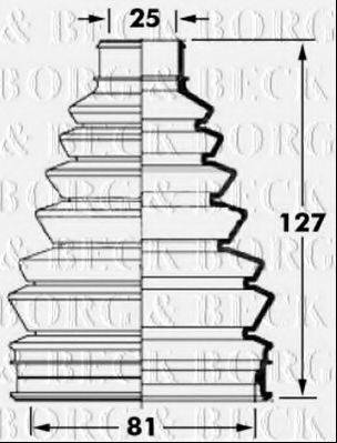 BORG & BECK BCB6021 Пильовик, приводний вал