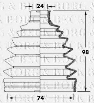 BORG & BECK BCB6041 Пильовик, приводний вал