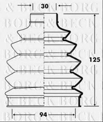 BORG & BECK BCB6079 Пильовик, приводний вал