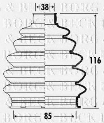 BORG & BECK BCB6084 Пильовик, приводний вал