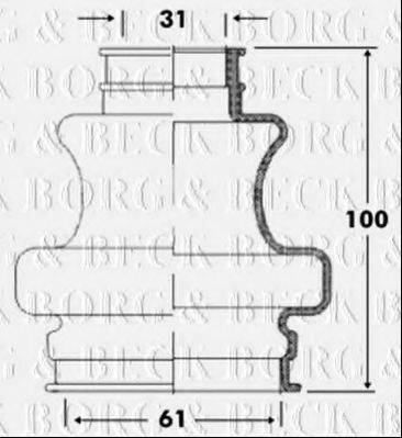 BORG & BECK BCB6092 Пильовик, приводний вал