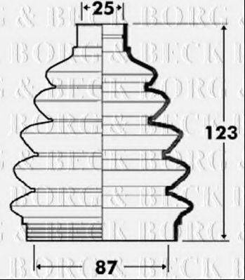 BORG & BECK BCB6105 Пильовик, приводний вал