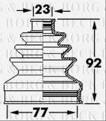 BORG & BECK BCB6123 Пильовик, приводний вал
