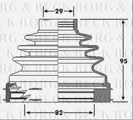 BORG & BECK BCB6193 Пильовик, приводний вал