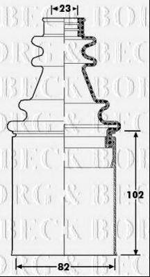 BORG & BECK BCB6198 Пильовик, приводний вал