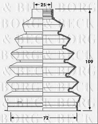 BORG & BECK BCB6211 Пильовик, приводний вал