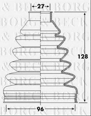 BORG & BECK BCB6255 Пильовик, приводний вал