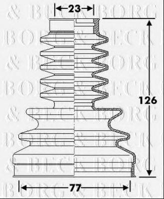 BORG & BECK BCB6282 Пильовик, приводний вал