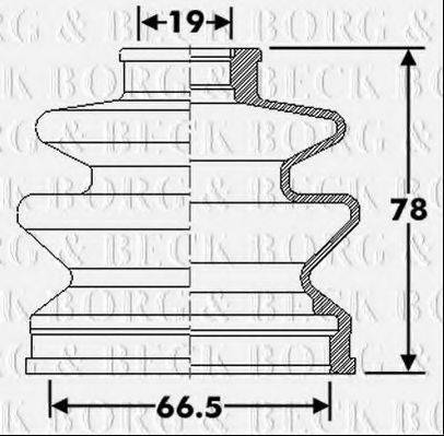 BORG & BECK BCB6289 Пильовик, приводний вал