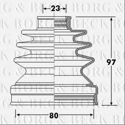 BORG & BECK BCB6310 Пильовик, приводний вал