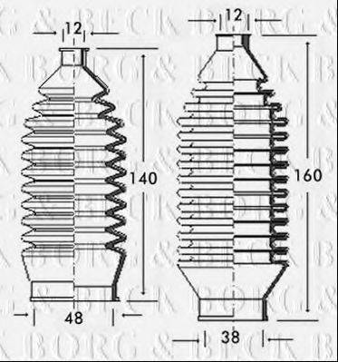 BORG & BECK BSG3079 Пильовик, рульове управління