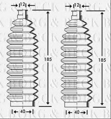 BORG & BECK BSG3128 Пильовик, рульове управління