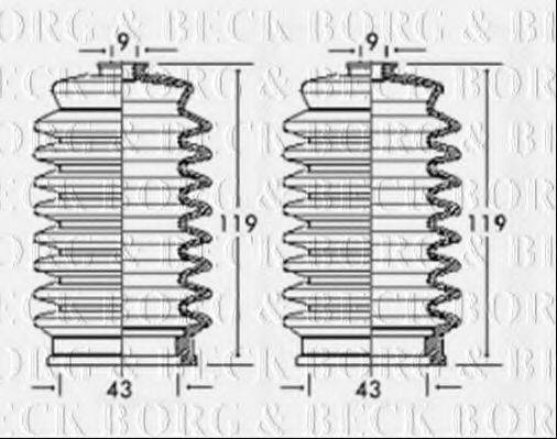 BORG & BECK BSG3194 Пильовик, рульове управління