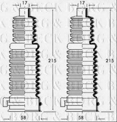 BORG & BECK BSG3195 Пильовик, рульове управління