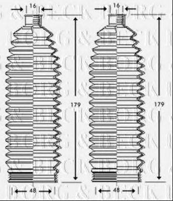 BORG & BECK BSG3219 Пильовик, рульове управління