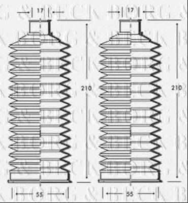 BORG & BECK BSG3237 Пильовик, рульове управління