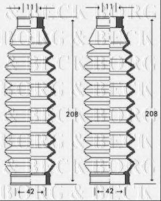 BORG & BECK BSG3255 Пильовик, рульове управління