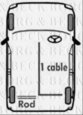 BORG & BECK BKB1139 Трос, стоянкова гальмівна система