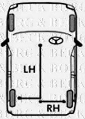 BORG & BECK BKB2273 Трос, стоянкова гальмівна система